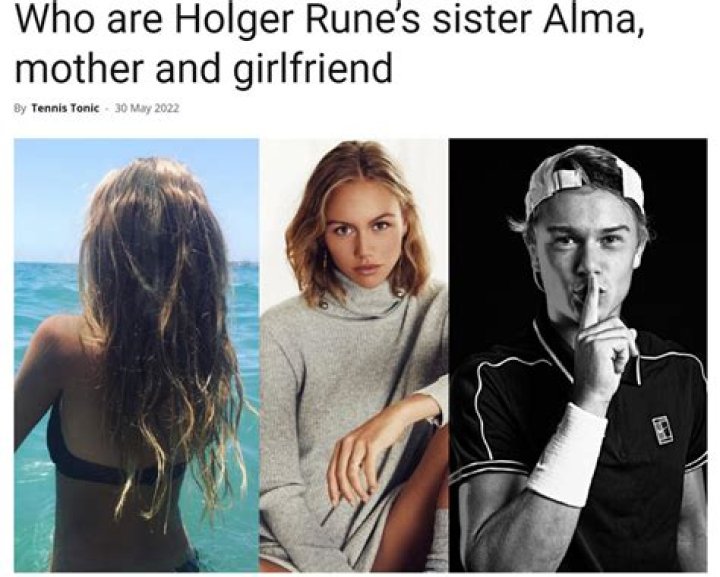 Alma Rune, Holger Rune's Sister
